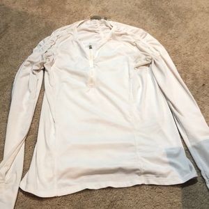White athleta half zip!